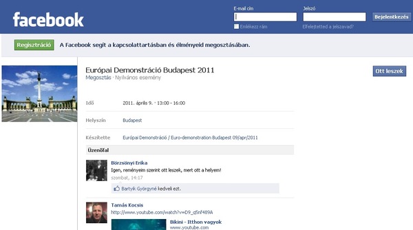 Facebook esemény - Lájkold!