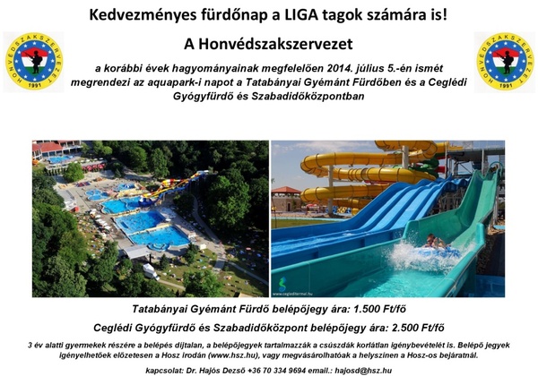 Aquapark nap a Honvédszakszervezet szervezésében