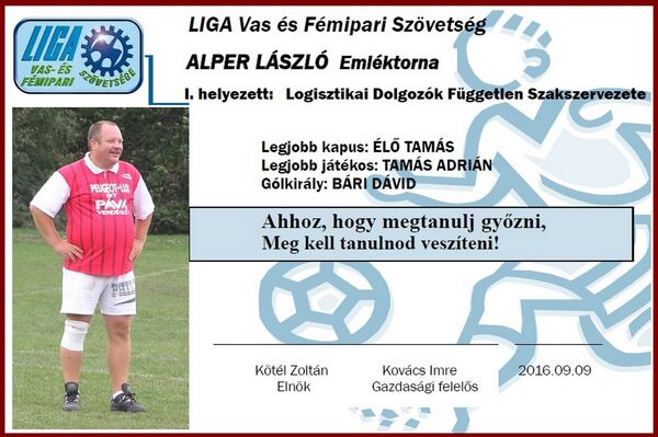 Alper László emléktorna